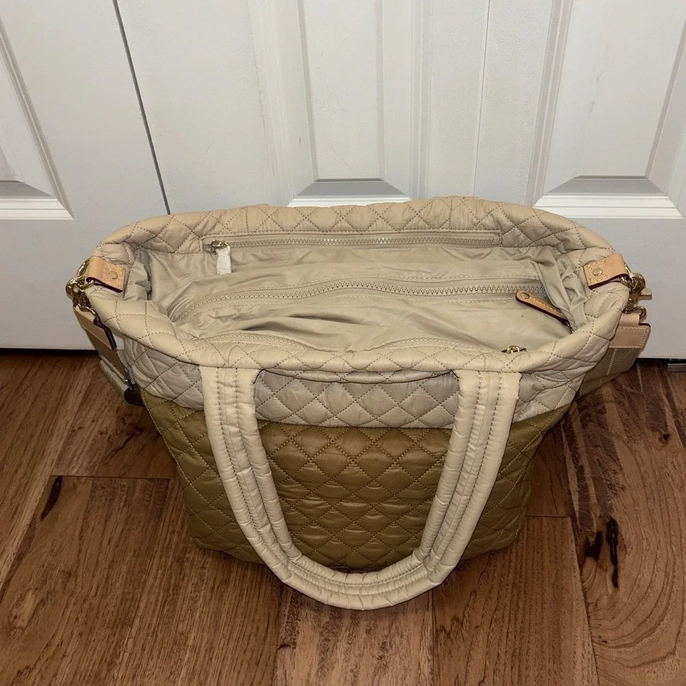 NEW MZ Wallace Buff/Caramel Medium Metro Tote Deluxe Quilted NWOT $275